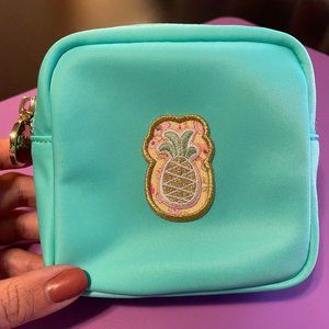 Stoney Clover Lane Mini Lagoon Pouch w/ Love Shack Fancy Pineapple Patch